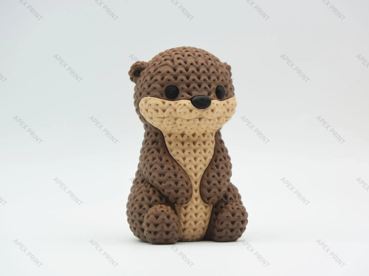 3D Printed Crochet-Style Otter Figurine