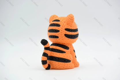 3D Printed Crochet-Style Tiger Figurine