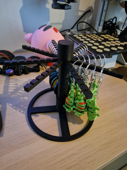 Keychain display rotating and stackable