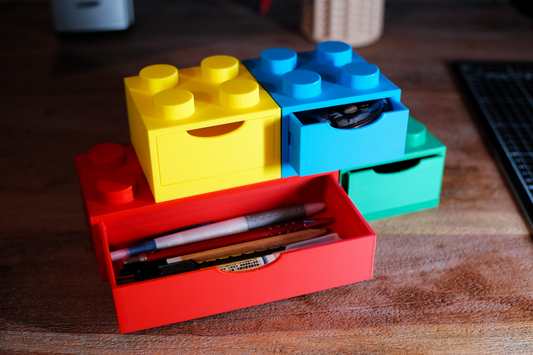 Brick Stackable Desk Boxes